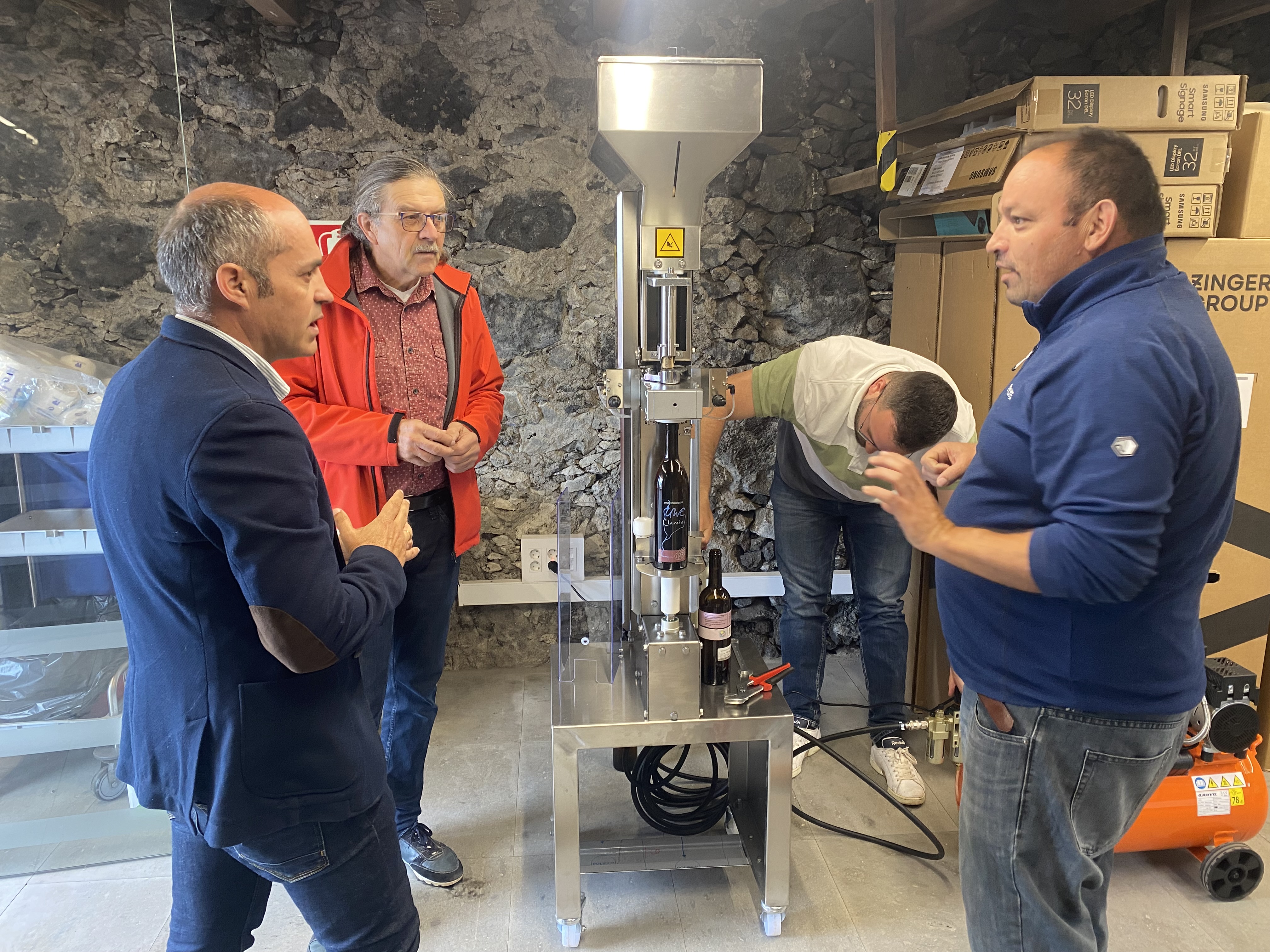 encorchadora de botellas