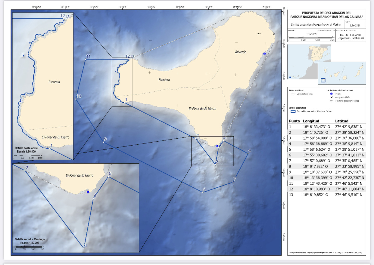 Propuesta declaración del Parque Nacional Marino "Mar de Las Calmas"